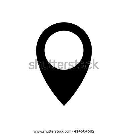 pin drop icon. geolocation sign or symbol. location map pointer. isolated on white background. vector illustration