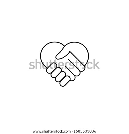 handshake icon vector design template