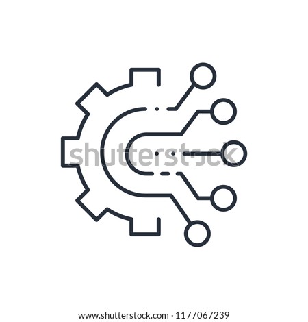 Collection, processing of multichannel information, icon isolated on white background, multichannel logo concept.