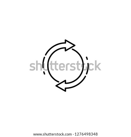 Cycle,resumption , repeat. Vector icon isolated on white background.