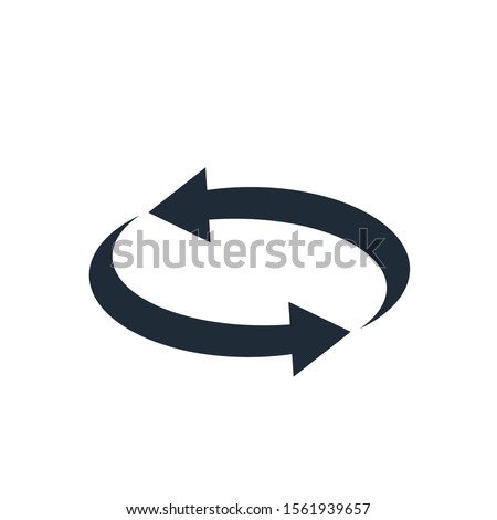 Reverse movement. Vector icon isolated on white background.