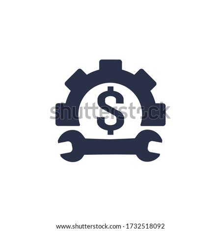 Financial adjustments. Vector icon isolated on white background.