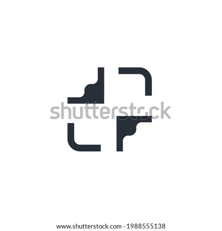 Two arrows inside the object move towards each other. Compact compress, concentration. Vector icon isolated on white background.