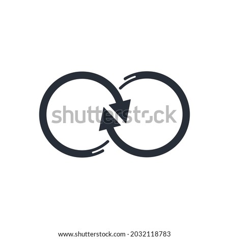 Reciprocity. Vector icon isolated on white background.