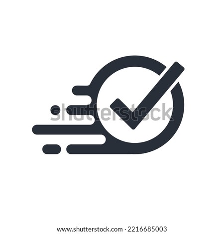 Fast execution. Expert support. Vector linear icon isolated on white background.