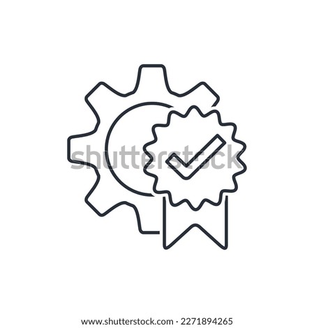 Marked technique. Availability, ease of use. Vector linear icon isolated on white background.
