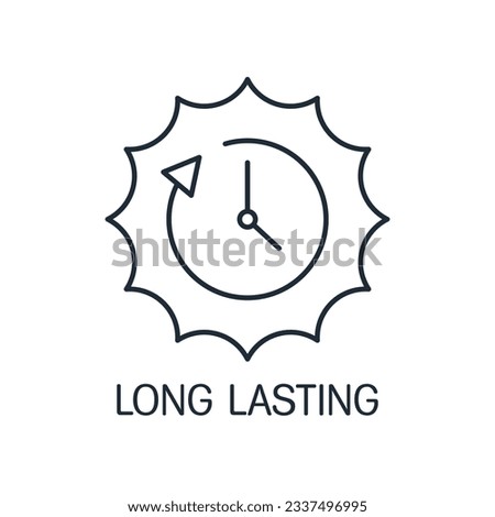 long lasting. Vector linear icon isolated on white background.