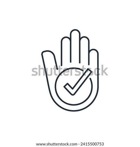  Vote for. Personal choice.  Upvote. Popular product, customer commitment. Vector linear icon isolated on white background.