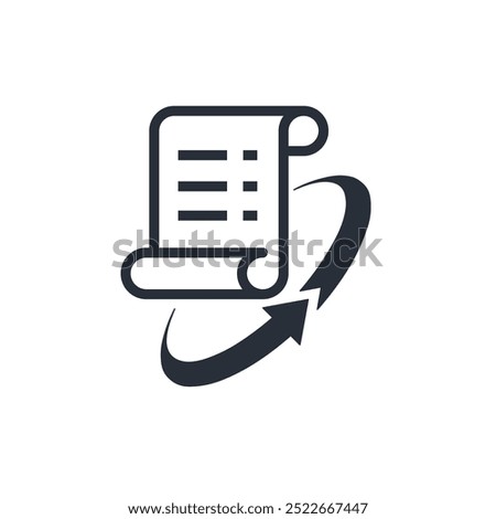 Refresh data. New information.Vector linear icon isolated on white background.