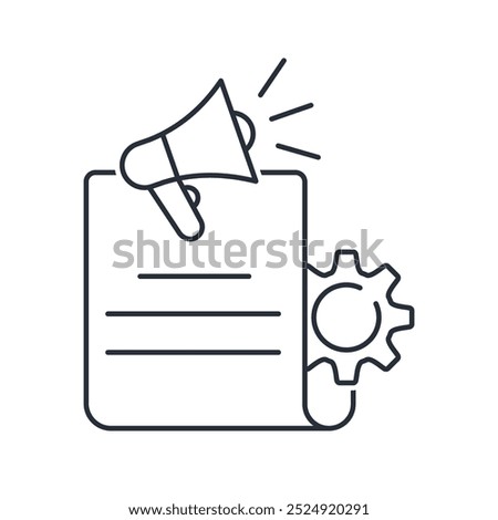 Act now. Plan, list of actions. Vector linear icon isolated on white background. 