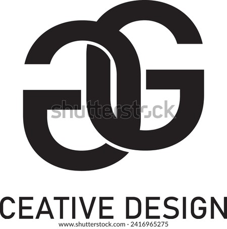 letter GG logo modern design
