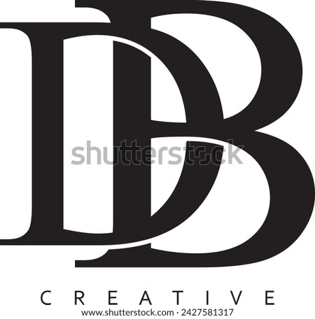 DB letter modern logo. BD vector design