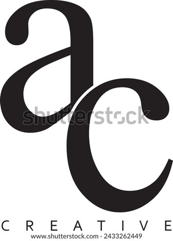 CA or AC letter modern logo design