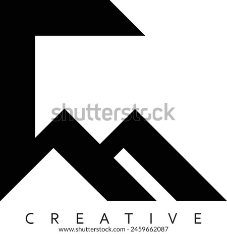 CF or CH letter modern logo design