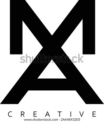 MA or MAX letter modern logo design