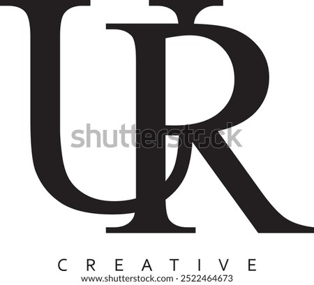 UR or RU letter modern logo design