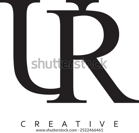 UR or RU letter modern logo design