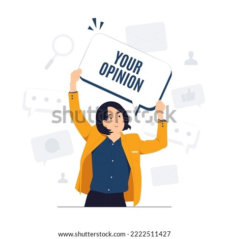 Similar – Image, Stock Photo matter of opinion Woman