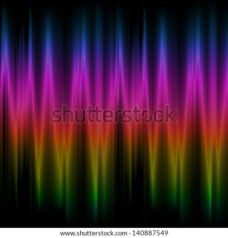 Rainbow background with glowing striped. Raster version of vector.