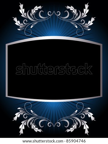 Background with silver ornament for various design artwork