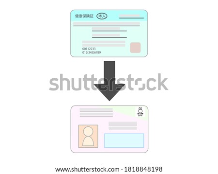 Prime Minister Suga's policy. The health insurance card will be integrated into the Individual Number Card. This card says 