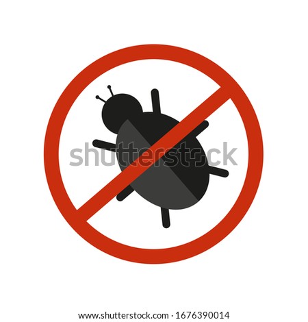 Off bug sign. Vector illustration. EPS 10