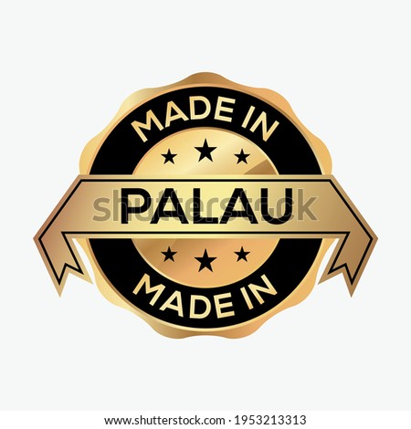 Made in PALAU logo badge design vector