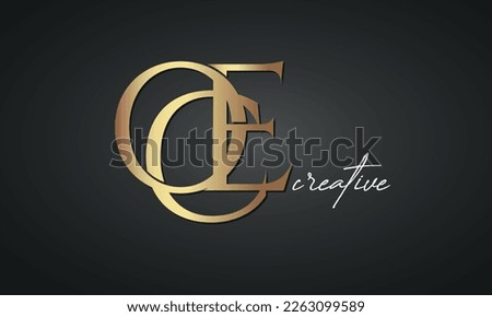 luxury letters OCE golden logo icon  premium monogram, creative royal logo design