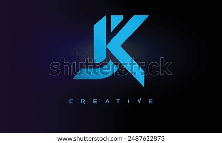 Letter JK logo design creative custom clean two alphabet logo
