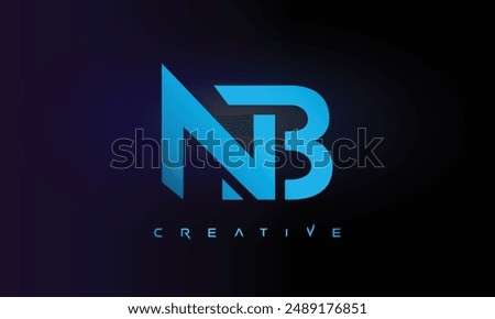 Letter NB logo design creative custom clean two alphabet logo
