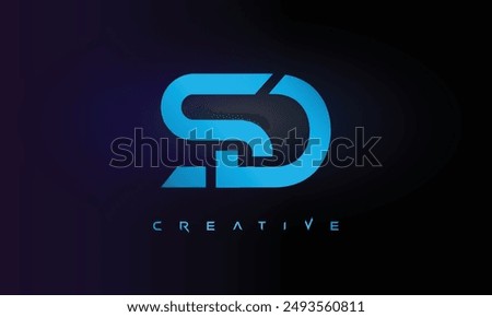 Letter SD logo design creative custom clean two alphabet logo
