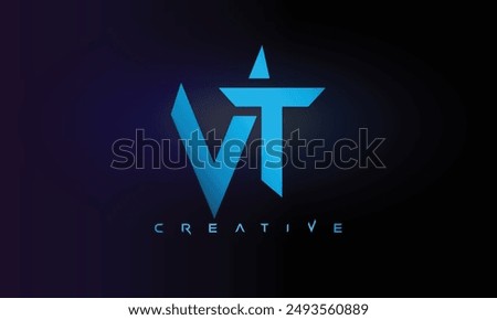 Letter VT logo design creative custom clean two alphabet logo
