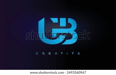 Letter UB logo design creative custom clean two alphabet logo
