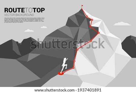 Similar – Image, Stock Photo route to the top