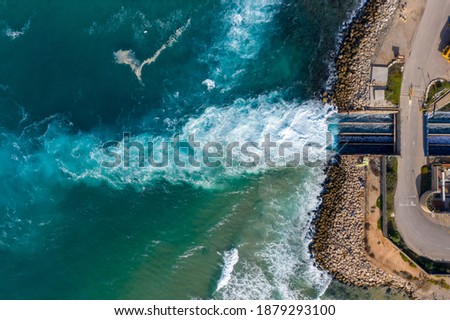 Top view The largest water desalination facility in the world, Hadera Israel Сток-фото © 