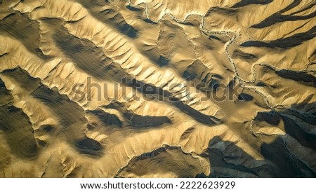 Similar – Image, Stock Photo aerial view of mountain canyon with river and forest in Georgia