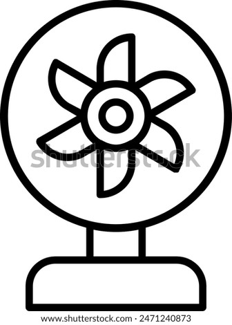 Ventilation Line Icon Vector Design