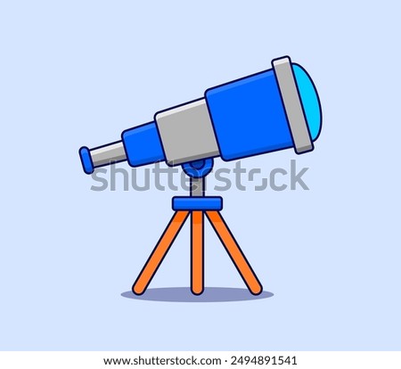 Telescope illustration. Telescope icon. Vector telescope.