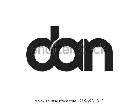 DAN Initial Monogram Letter dan Logo Design Vector Template d a n Letter Logo Design Black and White