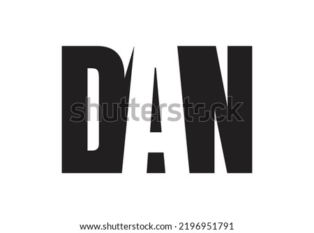 DAN Initial Monogram Letter dan Logo Design Vector Template d a n Letter Logo Design Black and White