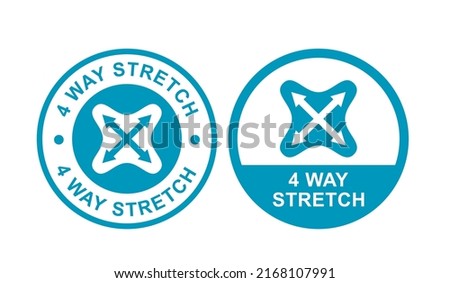 4 way stretch vector logo design badge