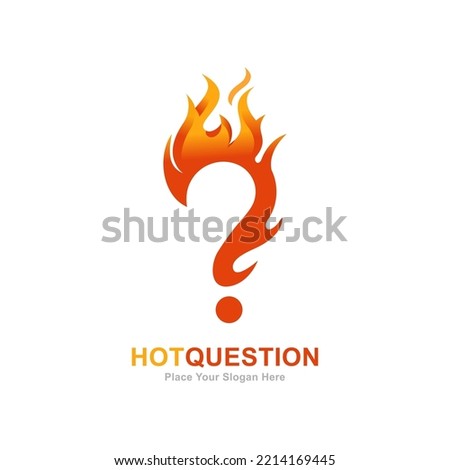 Hot question vector logo design. Suitable for business, education and question mark