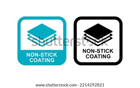 Non stick coating badge logo design. Suitable for sticker or product label