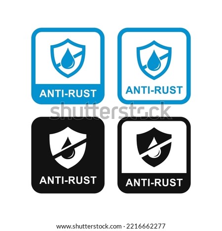 Anti-rust logo vector badge set. Suitable for business, industrial and label product