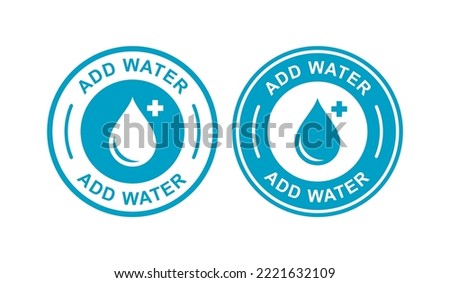 Add water logo vector badge. Suitable for product label and information
