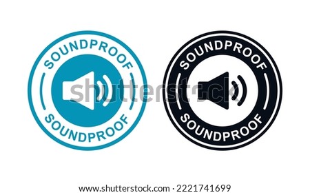 Soundproof logo badge design. Suitable for business, web, art and technology