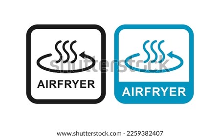 Air fryer badge logo design. Suitable for product label and technology