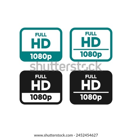 Full HD 1080p logo vector badge