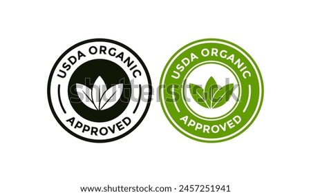 USDA organic logo vector design. Suitable for product label