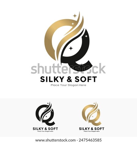 Silky and soft letter Q logo design. Suitable for business, initial name, poster, beauty, salon, fabric and pattern